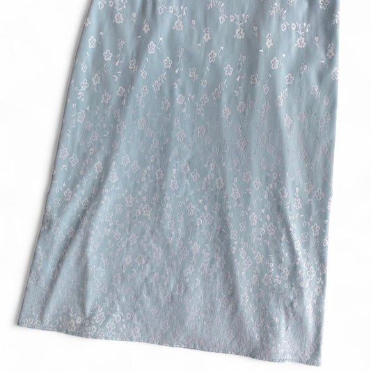 Vintage Baby blue Floral slip dress