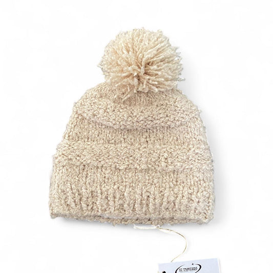 Y2K cream knit Billabong Pom Pom Beanie