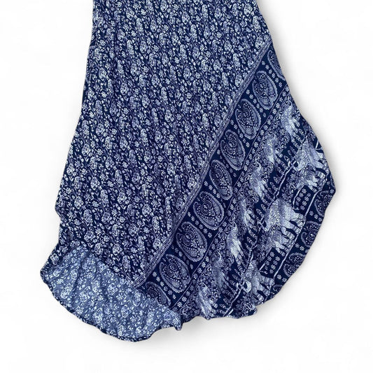 Beachy elephant print flowy maxi dress