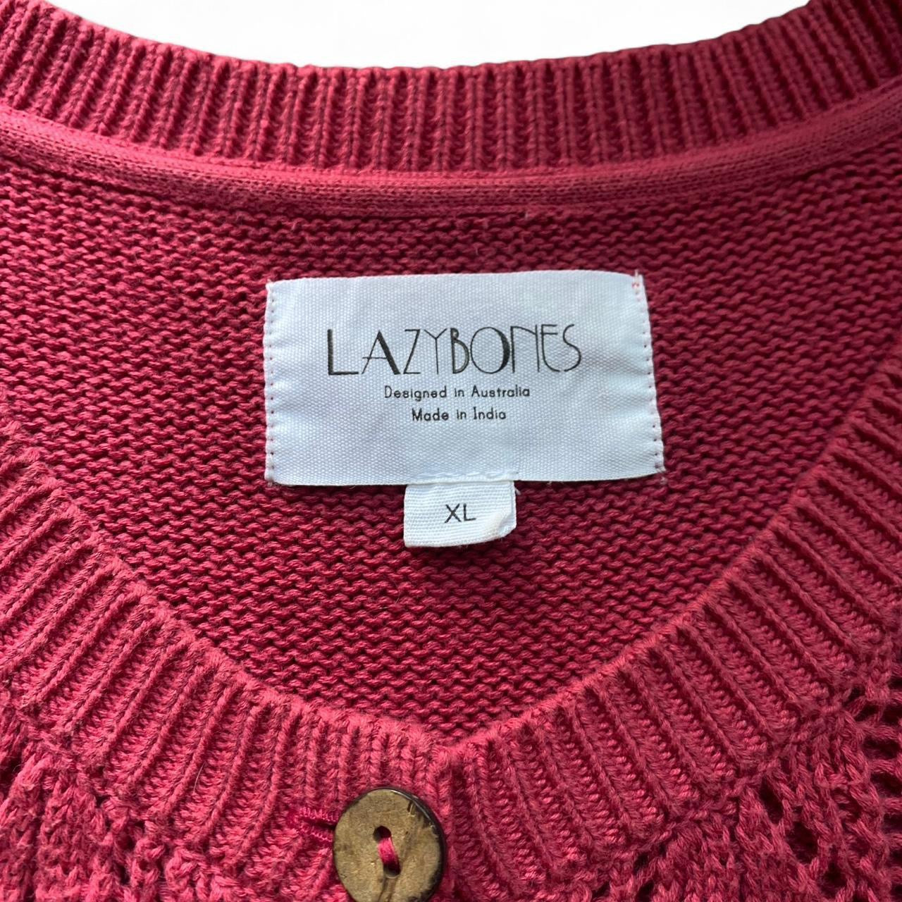 Pink Knit Button Up Cardigan