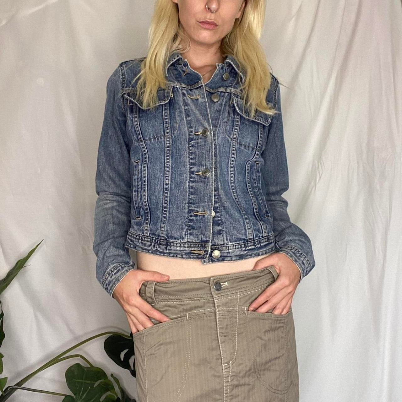 00s style denim fitted jacket