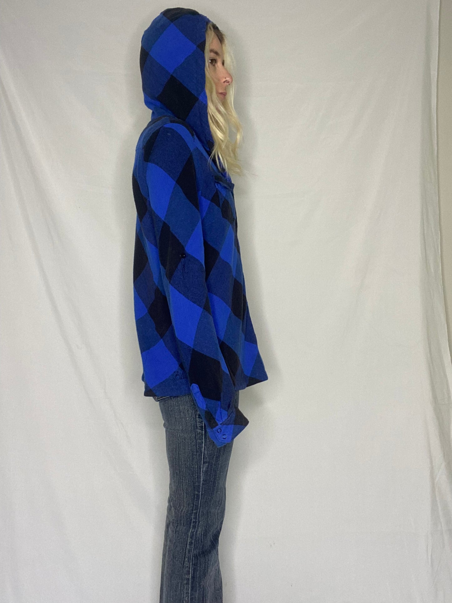 00s Billabong Blue Fannel Button up shacket