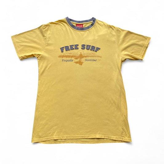 Sick Y2K Yellow and Grey zeal surf tee