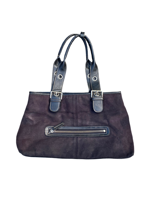 00s suede belt handbag
