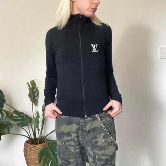 Louis Vuitton black lightweight zip up jacket