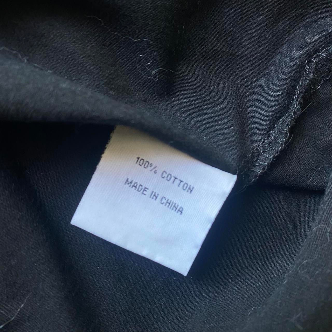 Black cotton short sleeve tee