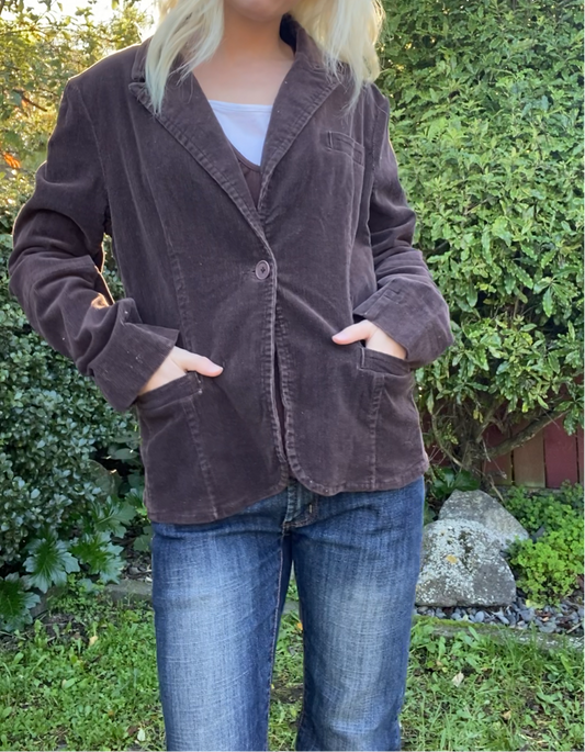 Y2K Jay Jays Brown Corduroy Blazer