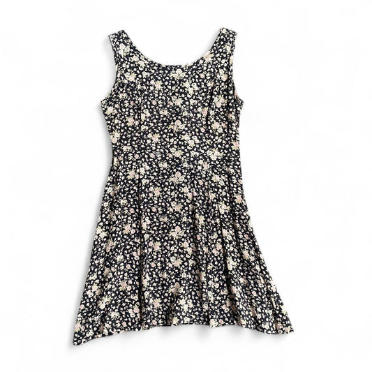 90s Vintage Navy floral mini dress