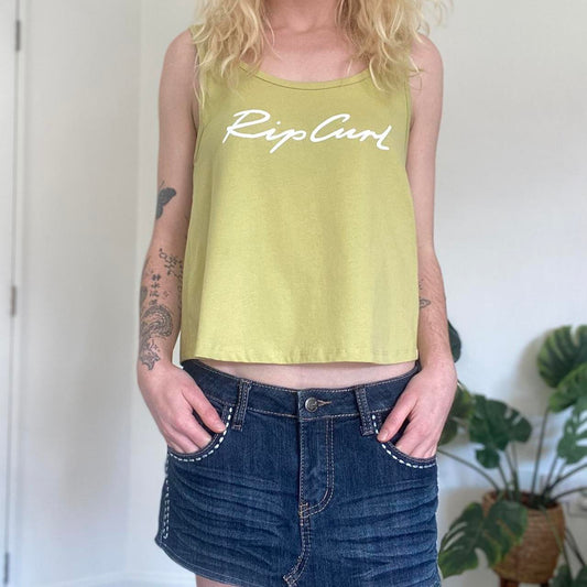 Cute Green cropped Rip Curl tank top