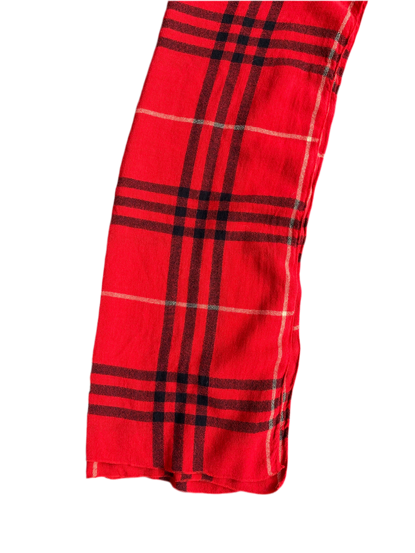 Amazing Red and black plaid chunky scarf