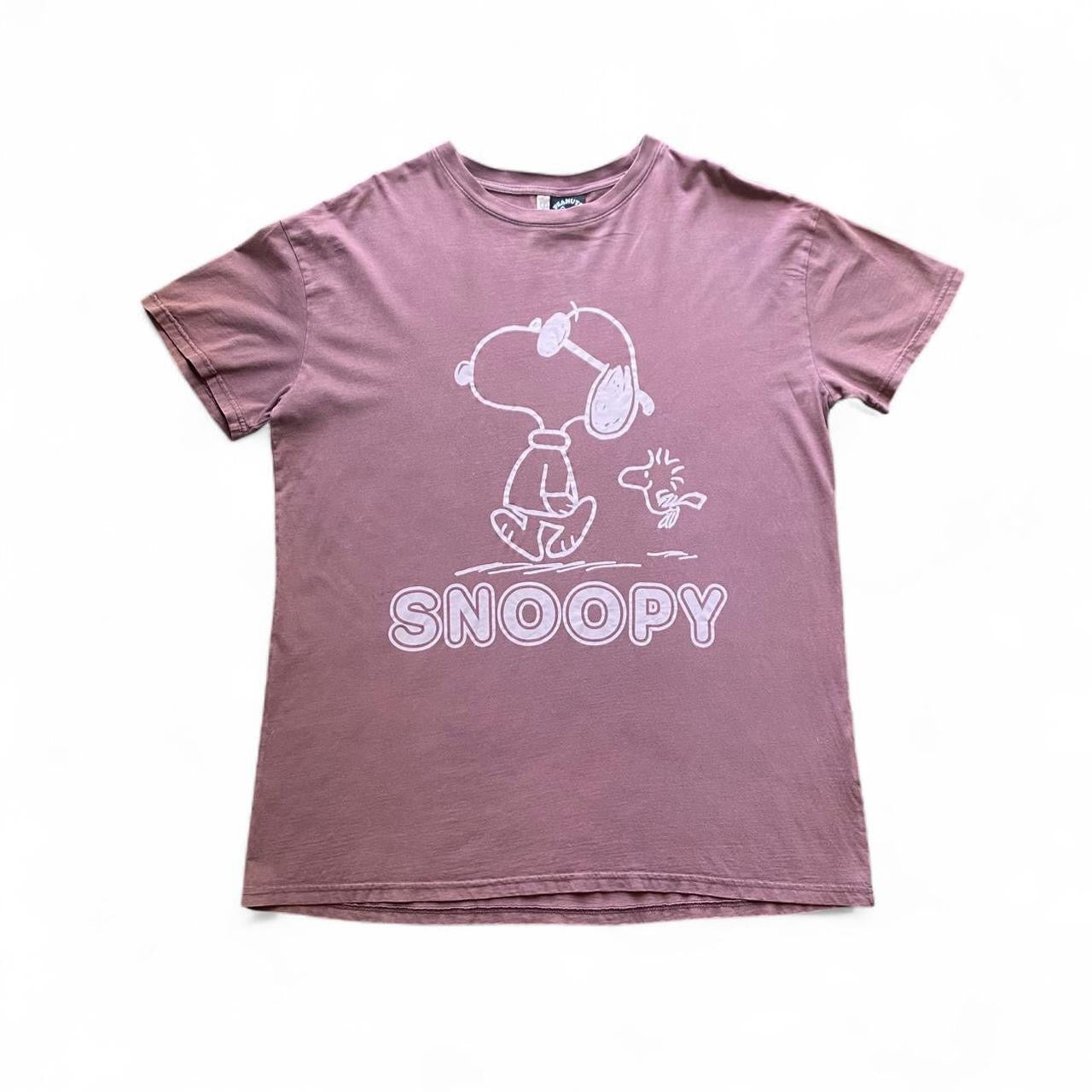 Faded Burgundy Snoopy cotton t-shirt