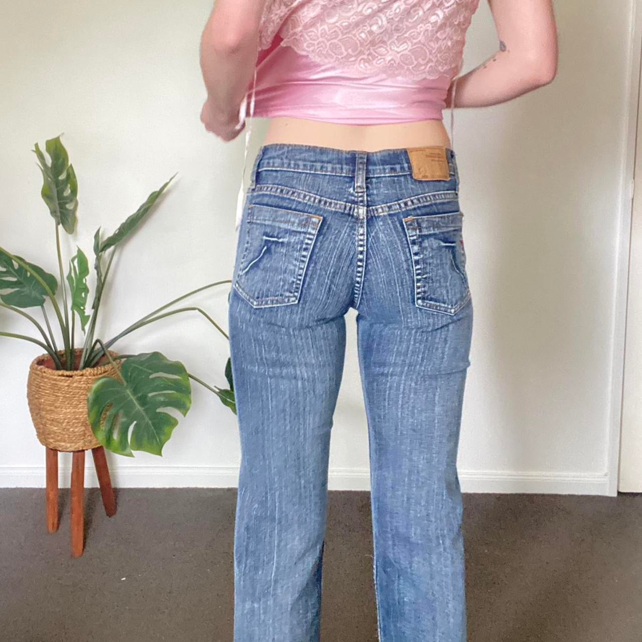 Y2K Low rise blue flare denim jeans