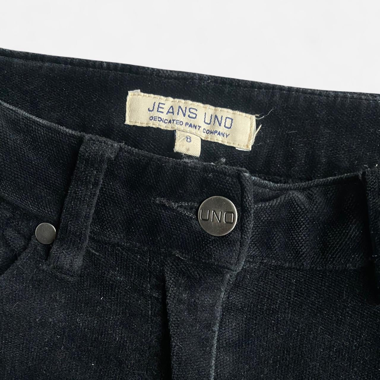 Vintage Black velvet mid rise pants