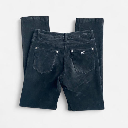 Vintage Black velvet mid rise pants