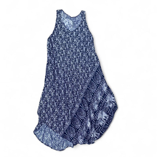 Beachy elephant print flowy maxi dress