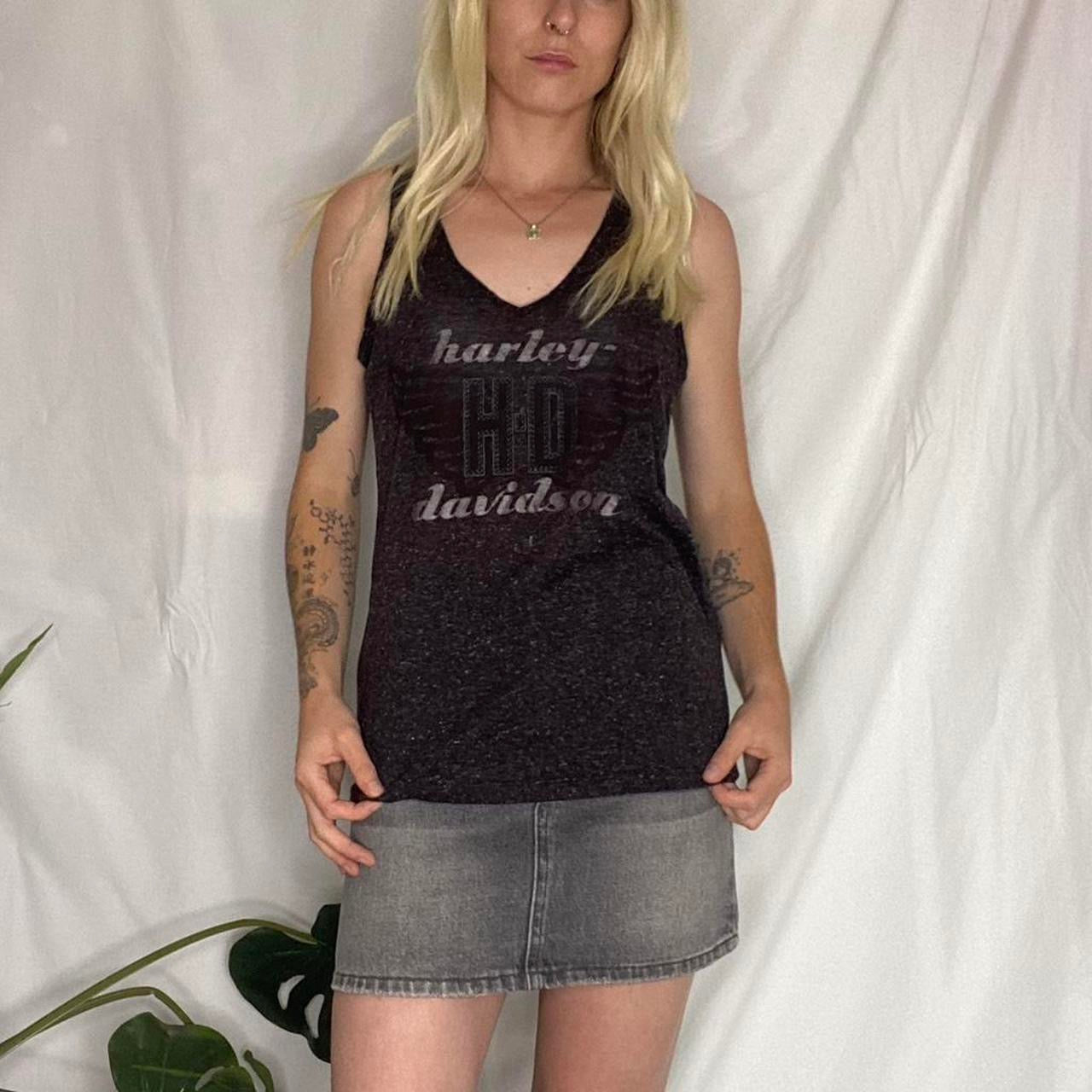 Purple Harley Davidson tank top