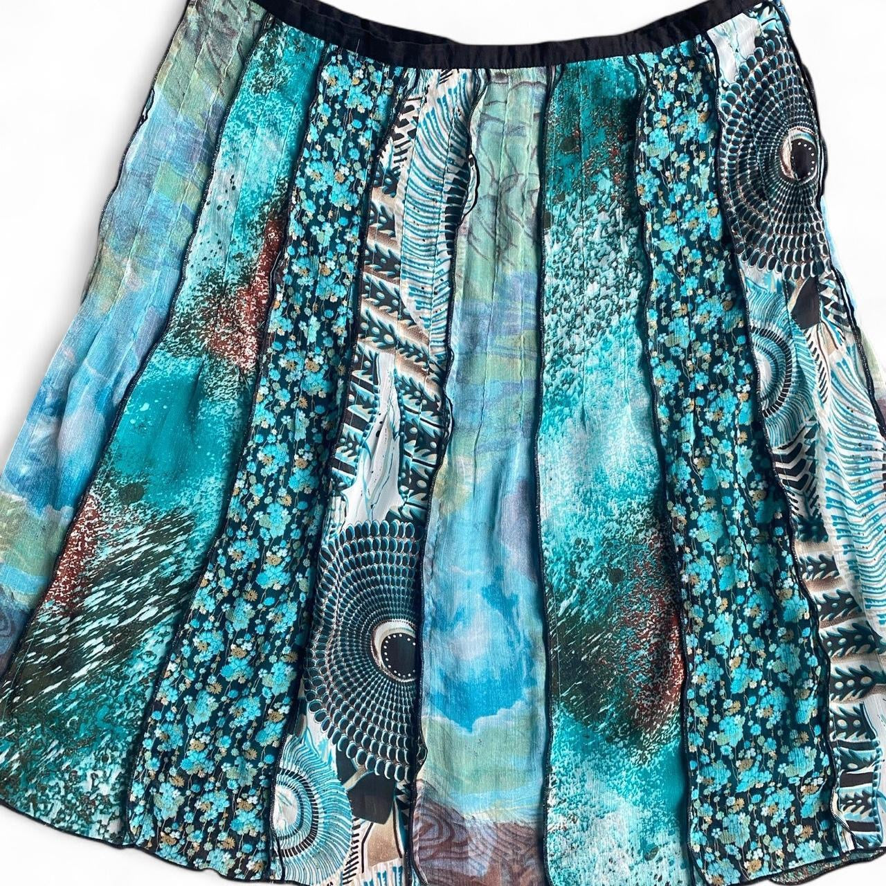 Gorgeous 00s mermaid low-rise turquoise skirt
