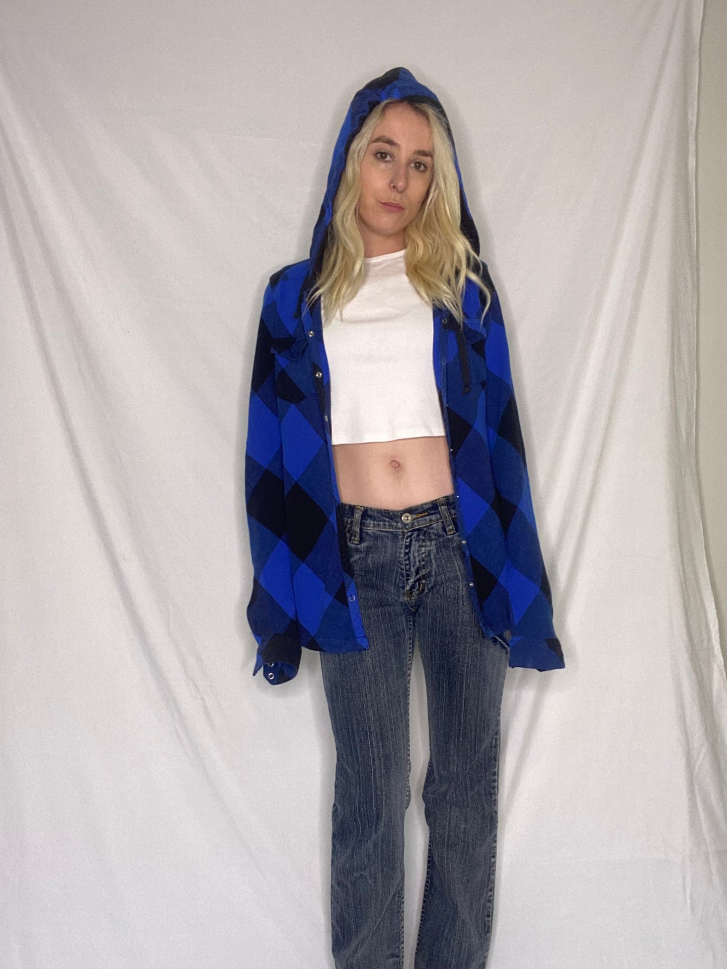 00s Billabong Blue Fannel Button up shacket