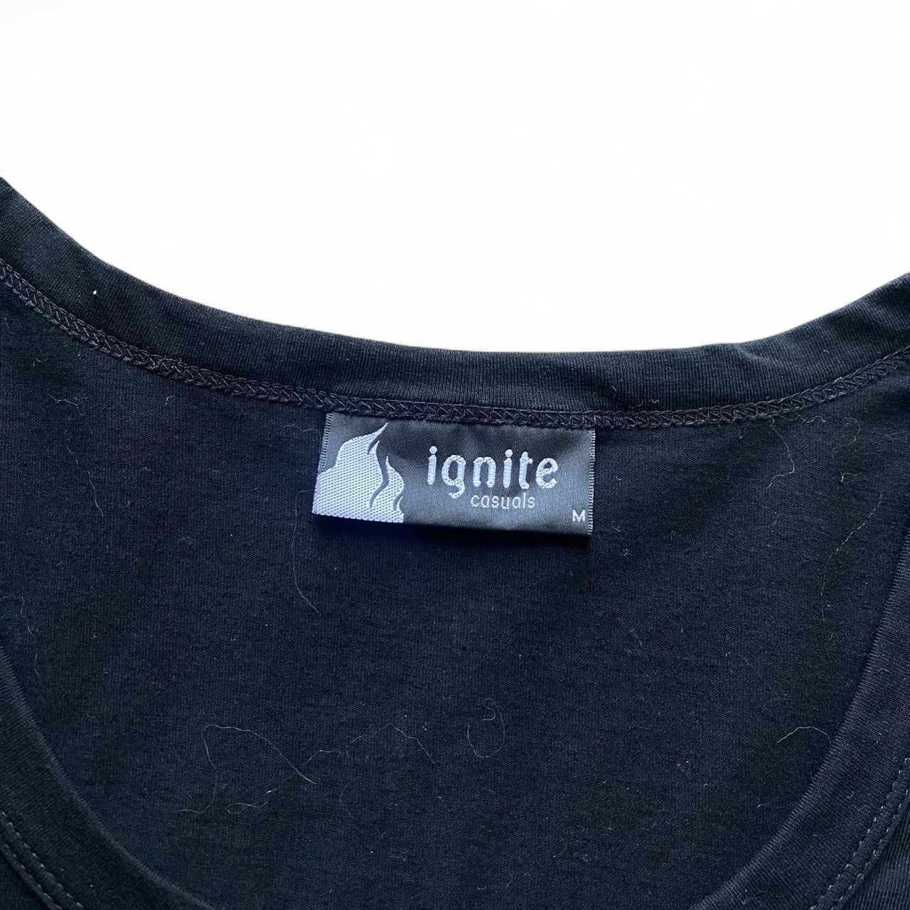 Black cotton short sleeve tee