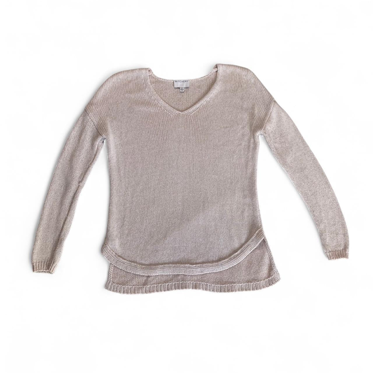 Witchery cream knit v neck jumper