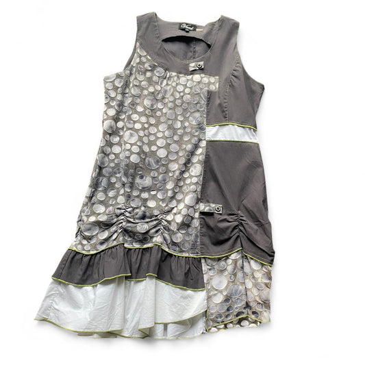 Y2K Grey and white fairy layered frill dress
