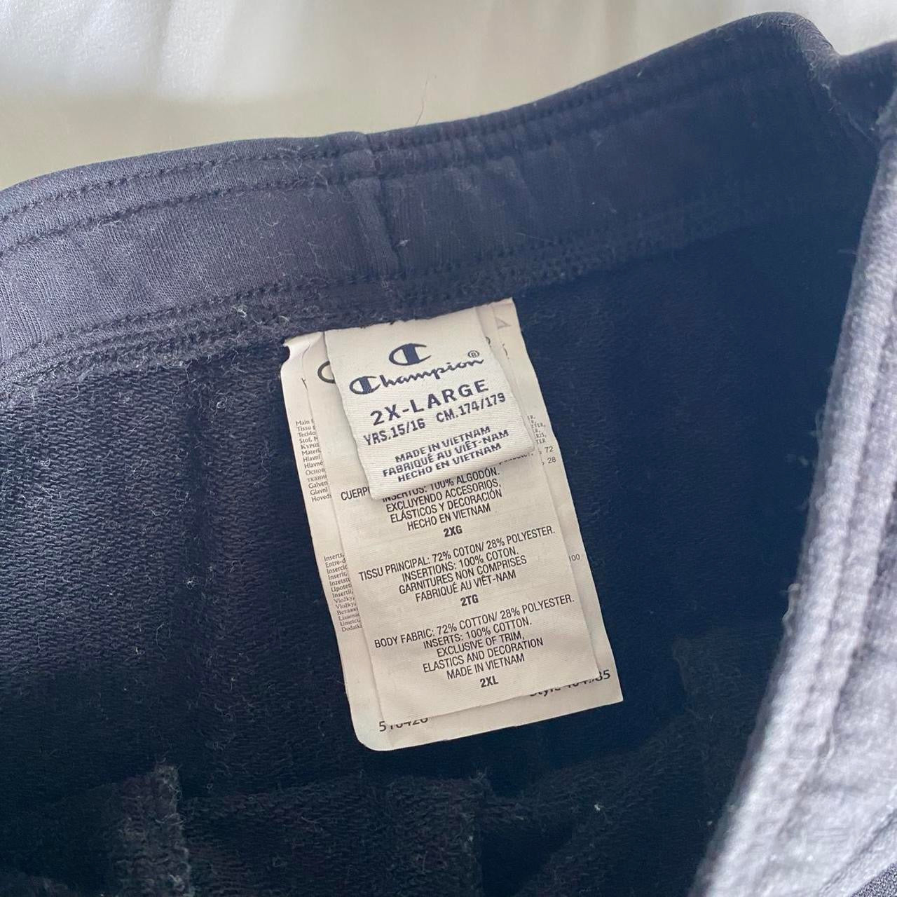 Champion black sweatpants with cute pink logo