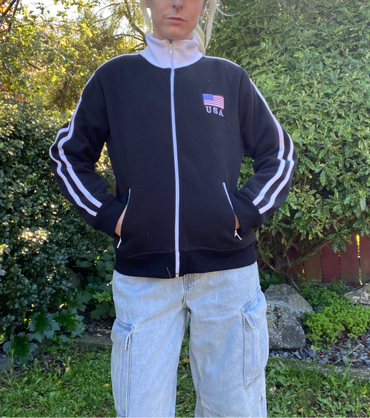 Y2K USA Zip Up Jacket