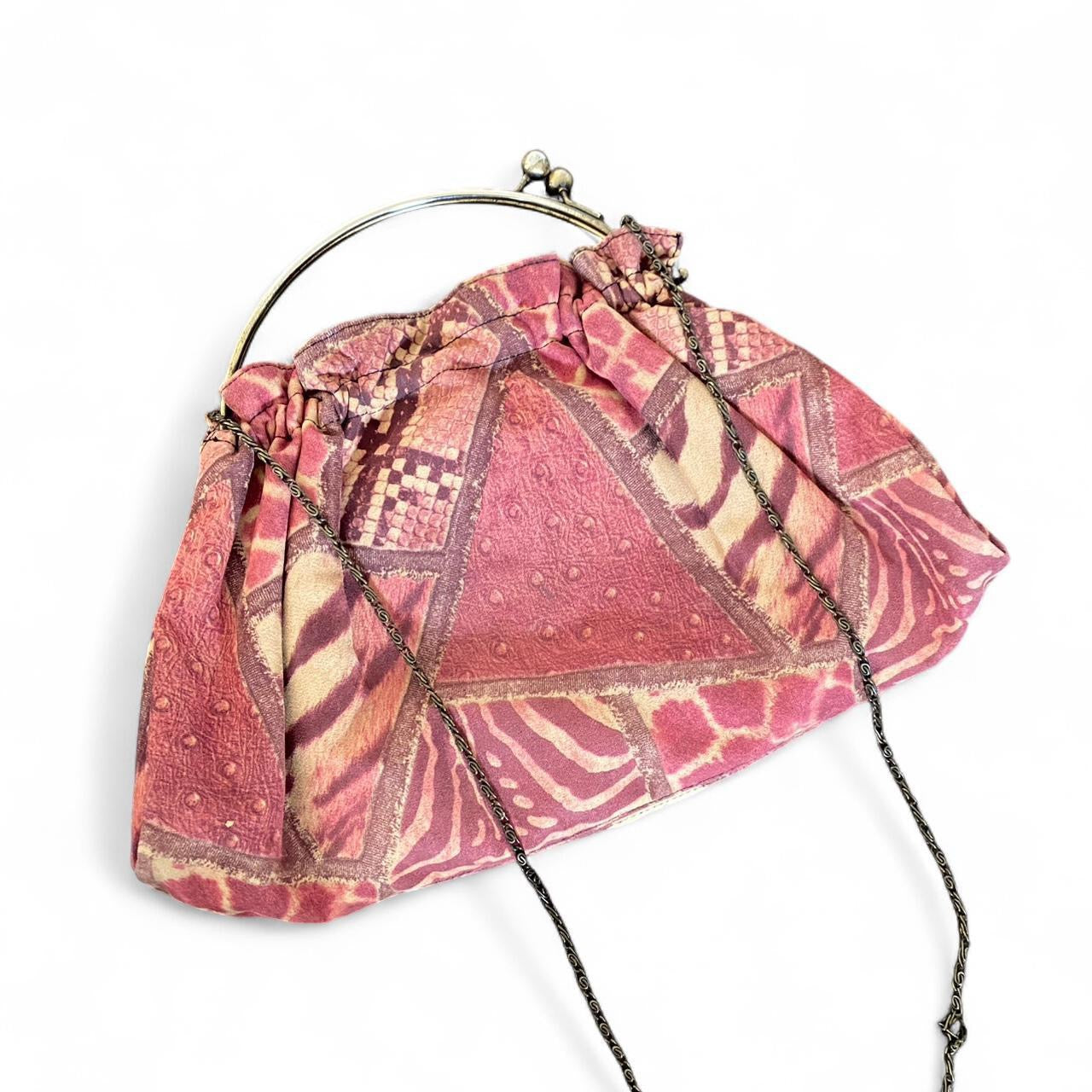Vintage retro clasp bag purse with chain!