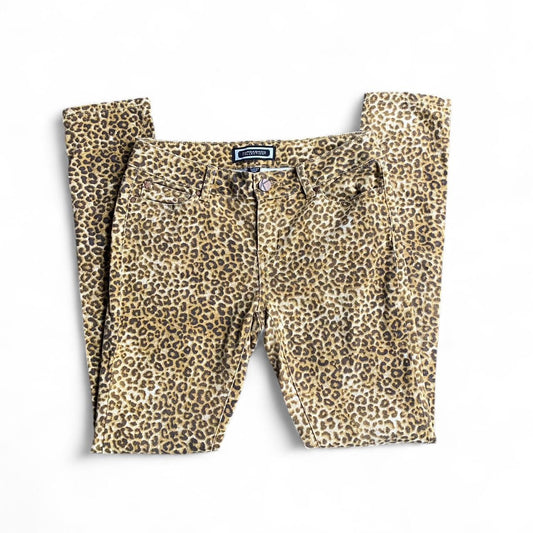 Kardashian Collection Mid-rise Cheetah print jeans