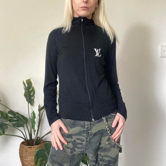 Louis Vuitton black lightweight zip up jacket