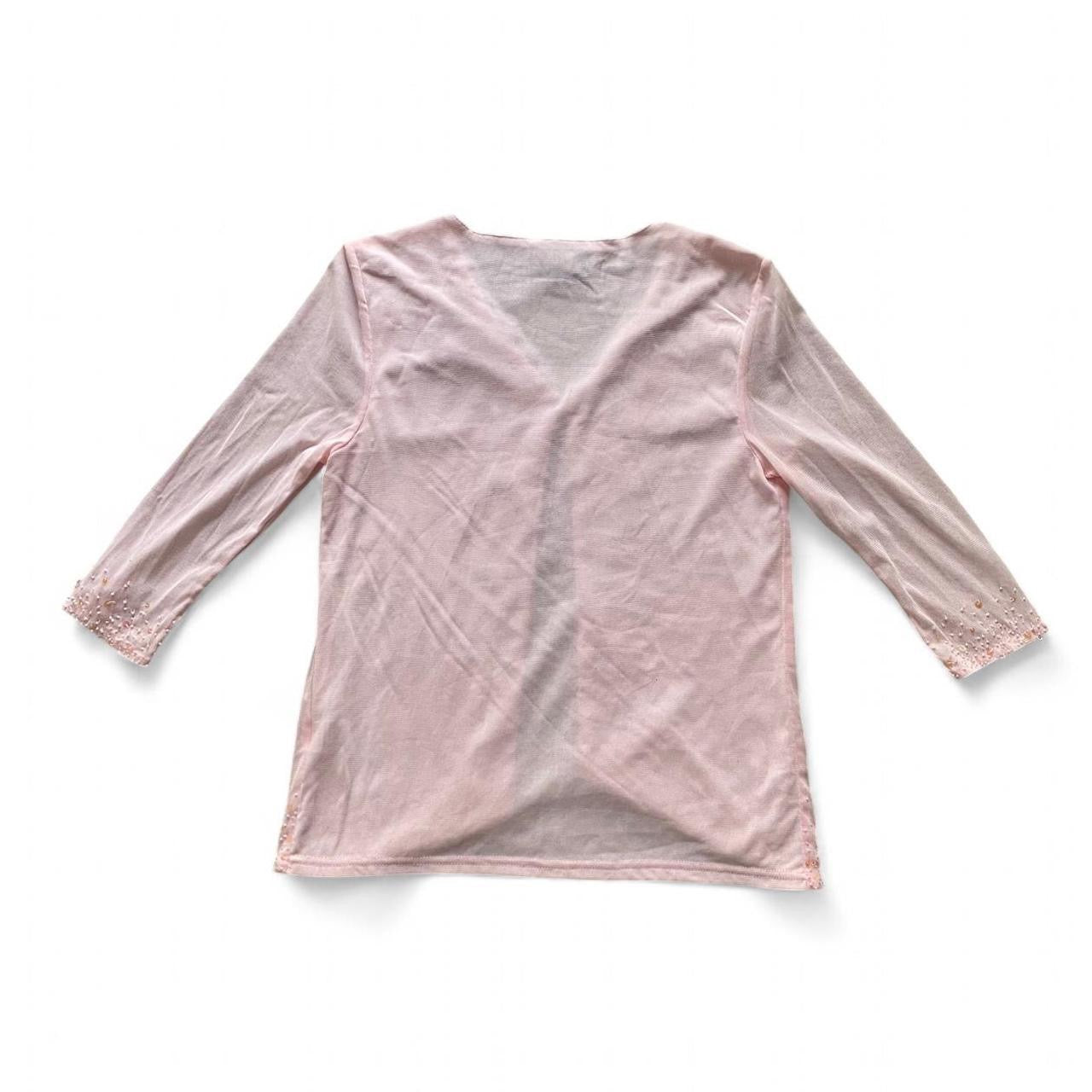 Vintage Pink mesh sequin Cardi