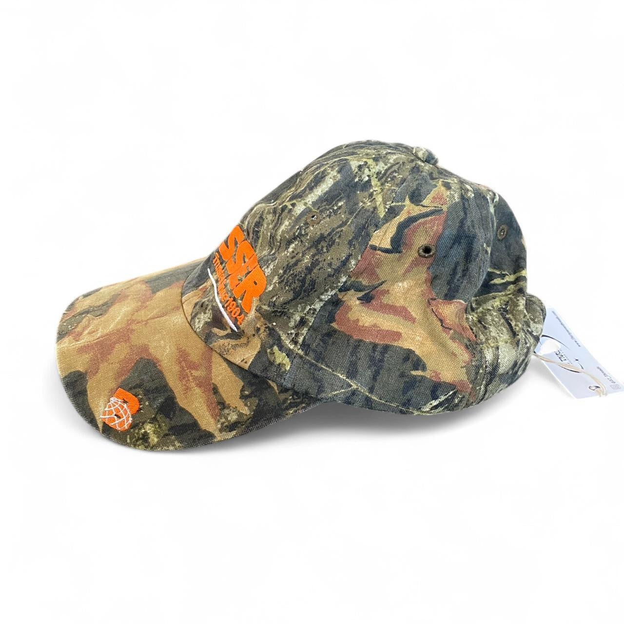 Sick real tree camo and orange cap!