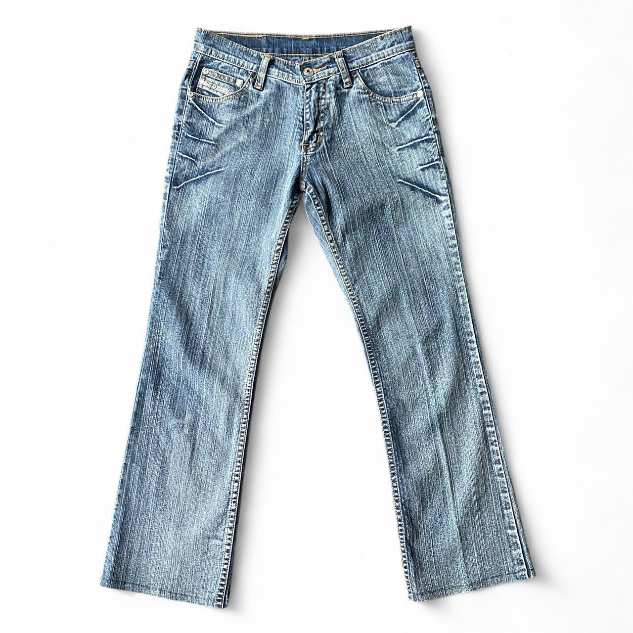 Y2K Low rise blue flare denim jeans