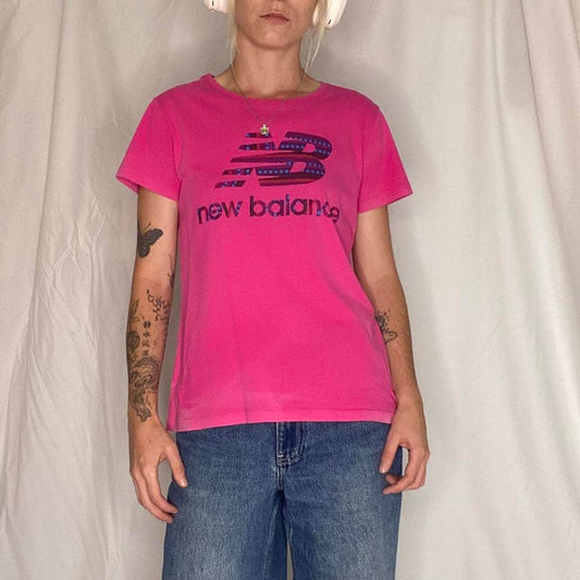 Pink New Balance short sleeve tee