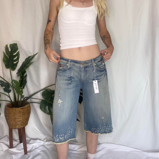 Authentic Deadstock Baby Phat Distressed Denim Jorts!