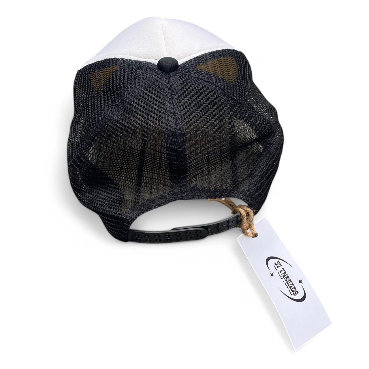Black and white trucker hat