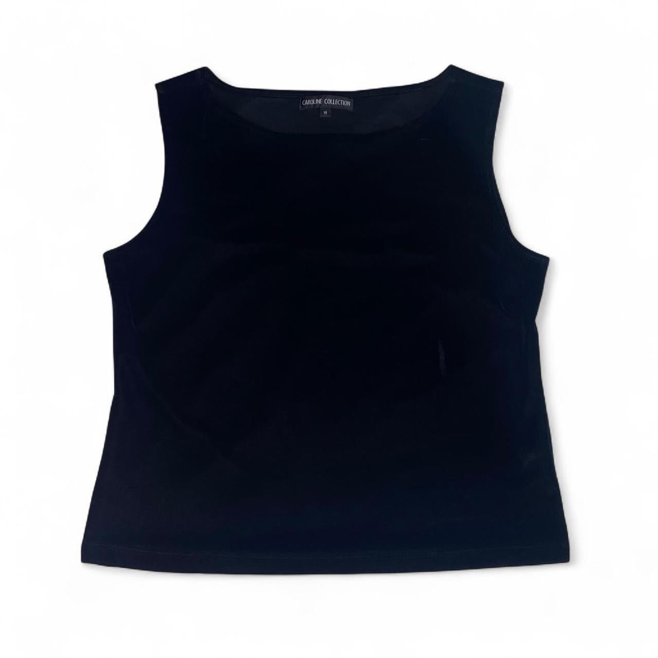 Vintage Velvet Black square neck tank top