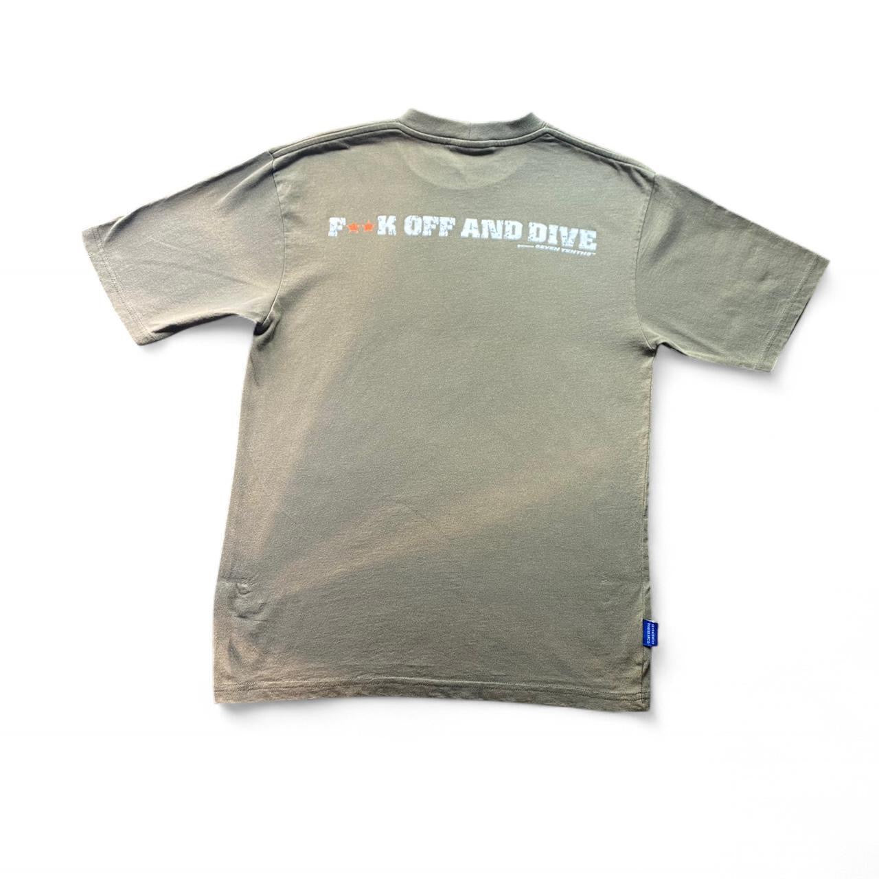 Khaki Green Surfer Graphic T-Shirt