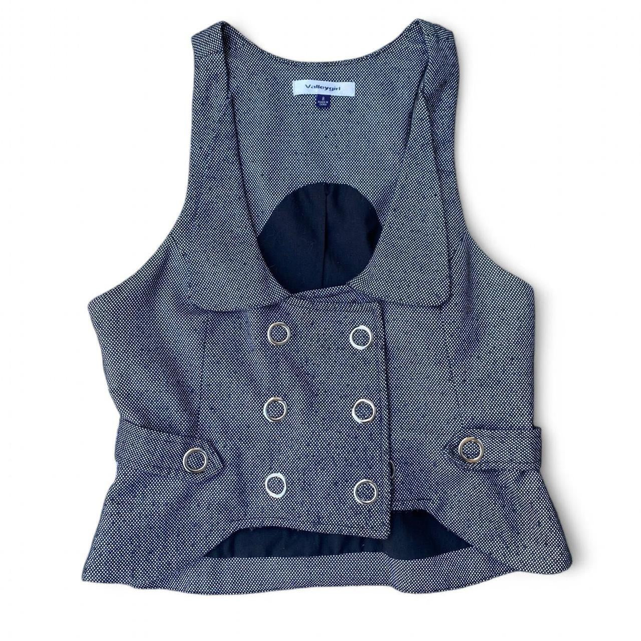 The coolest 00s grey clip up vest!