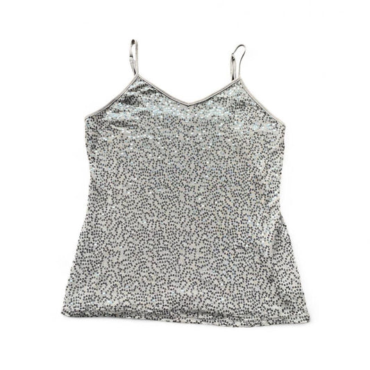 Sparkly Y2K silver sequin tank top