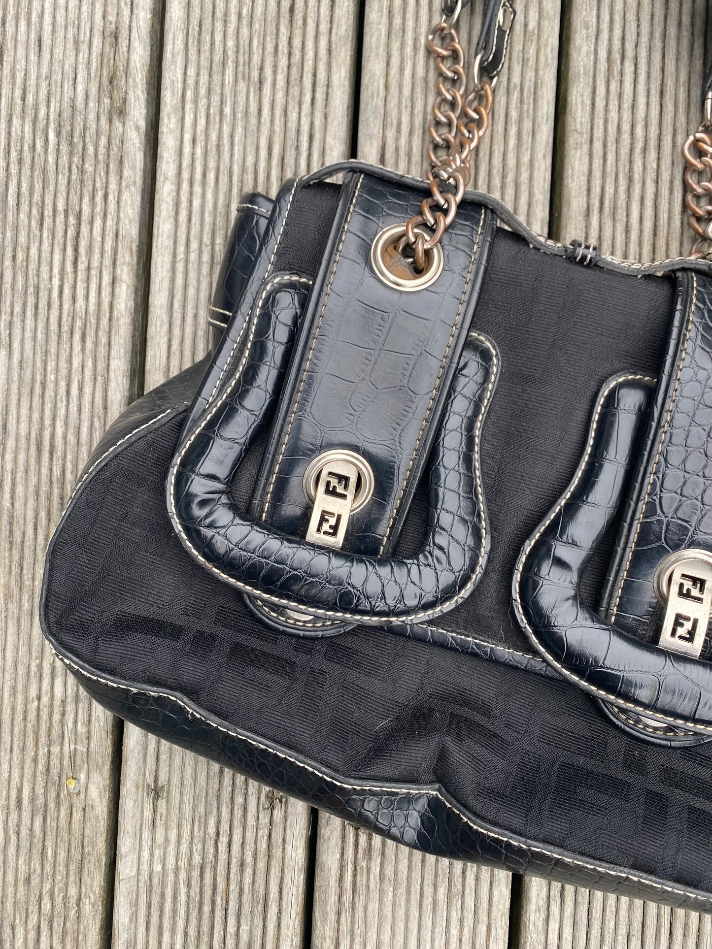 Bootleg Fendi Buckle shoulder bag