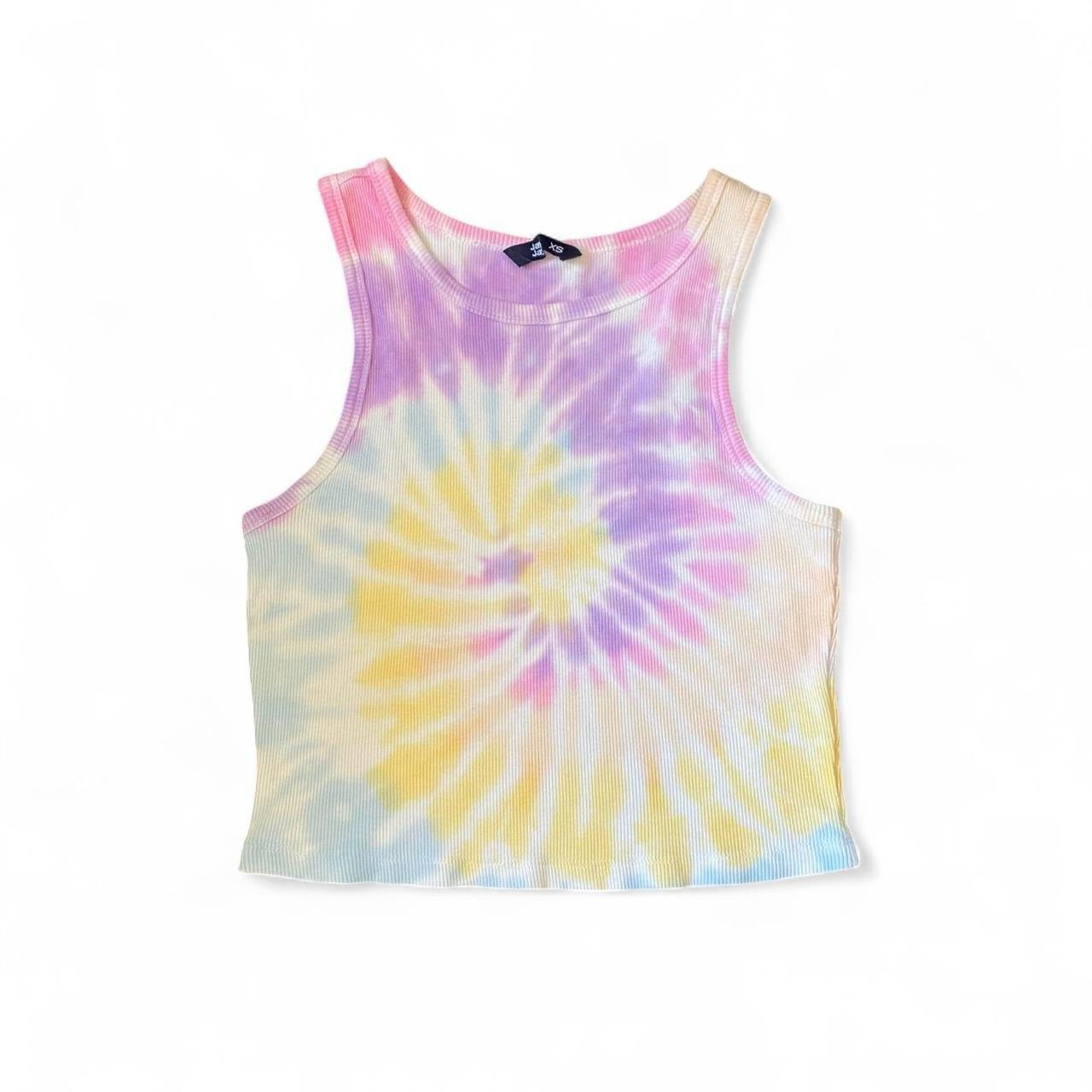 Pastel tie-dye tank top