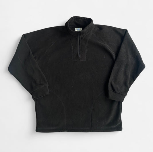 Vintage Black Zip Up Fleece Jumper