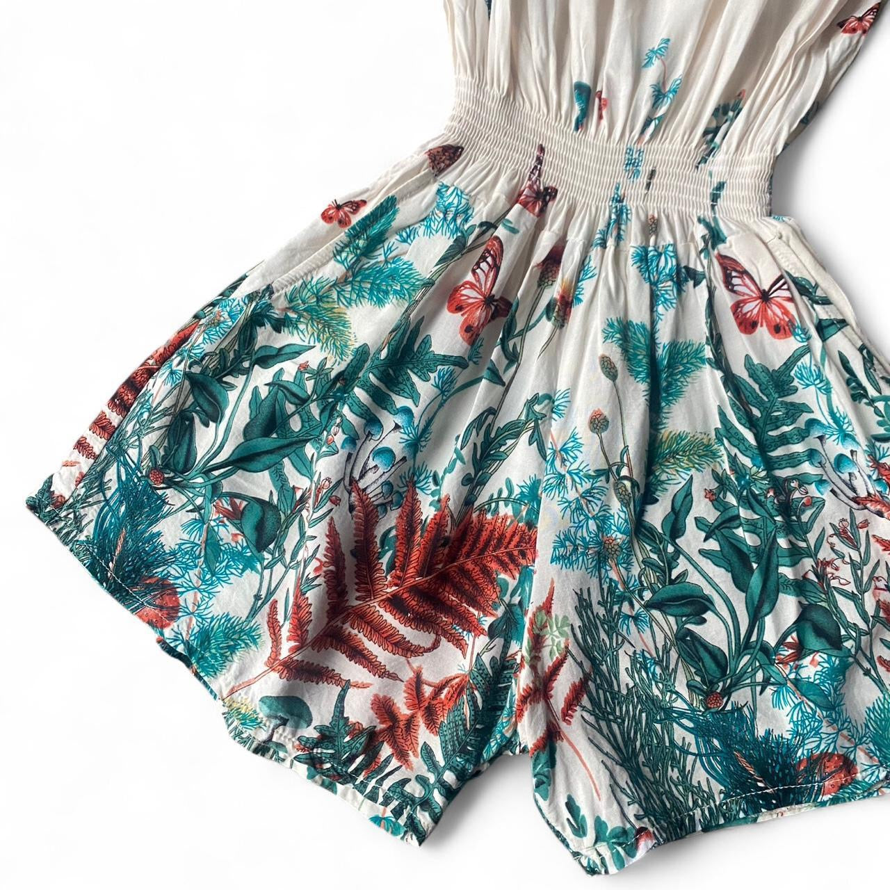 The cutest boho cream butterfly printed playsuit