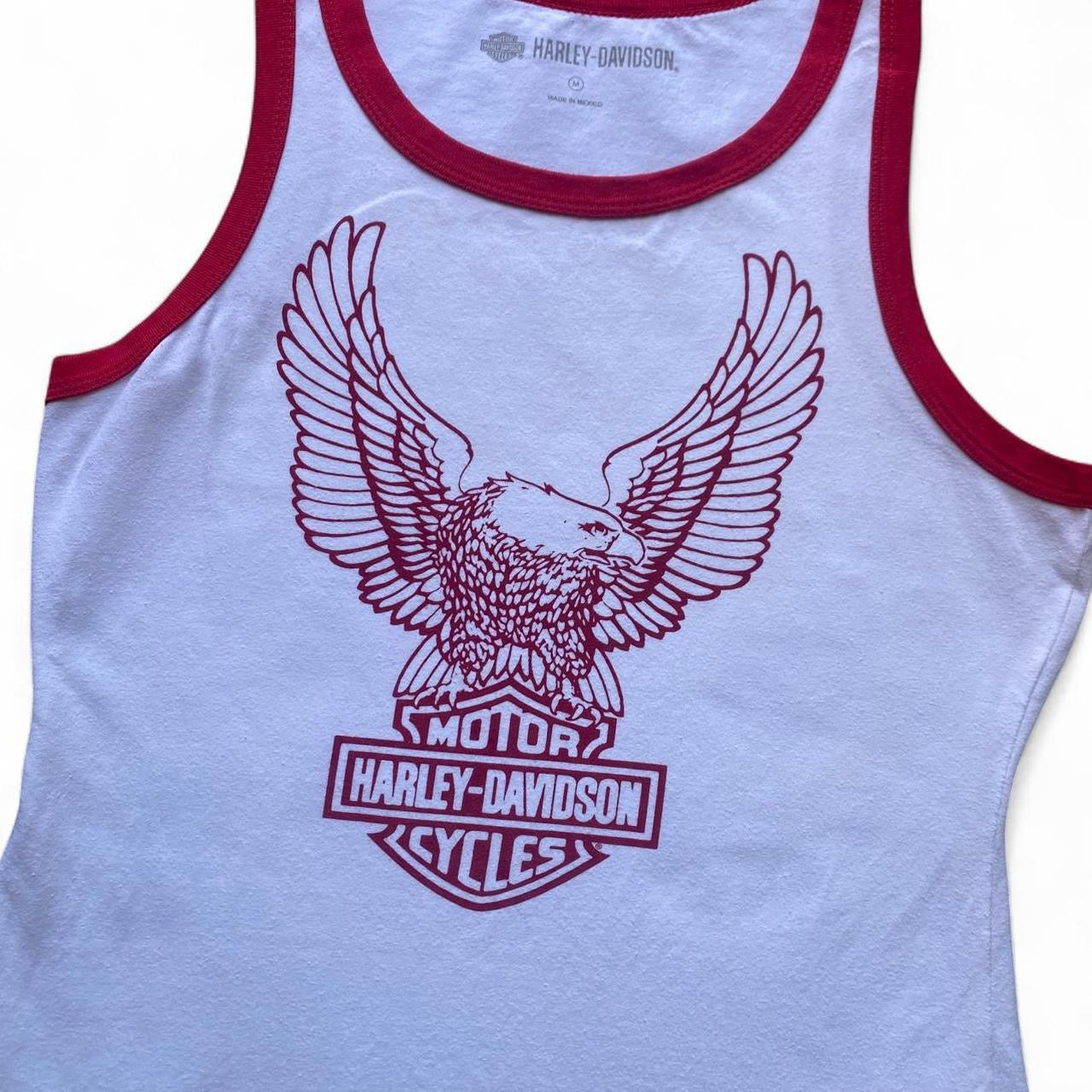 White and red Harley Davidson tank top