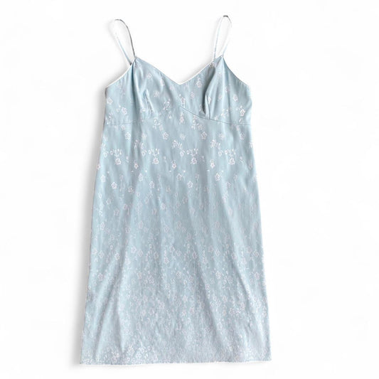 Vintage Baby blue Floral slip dress