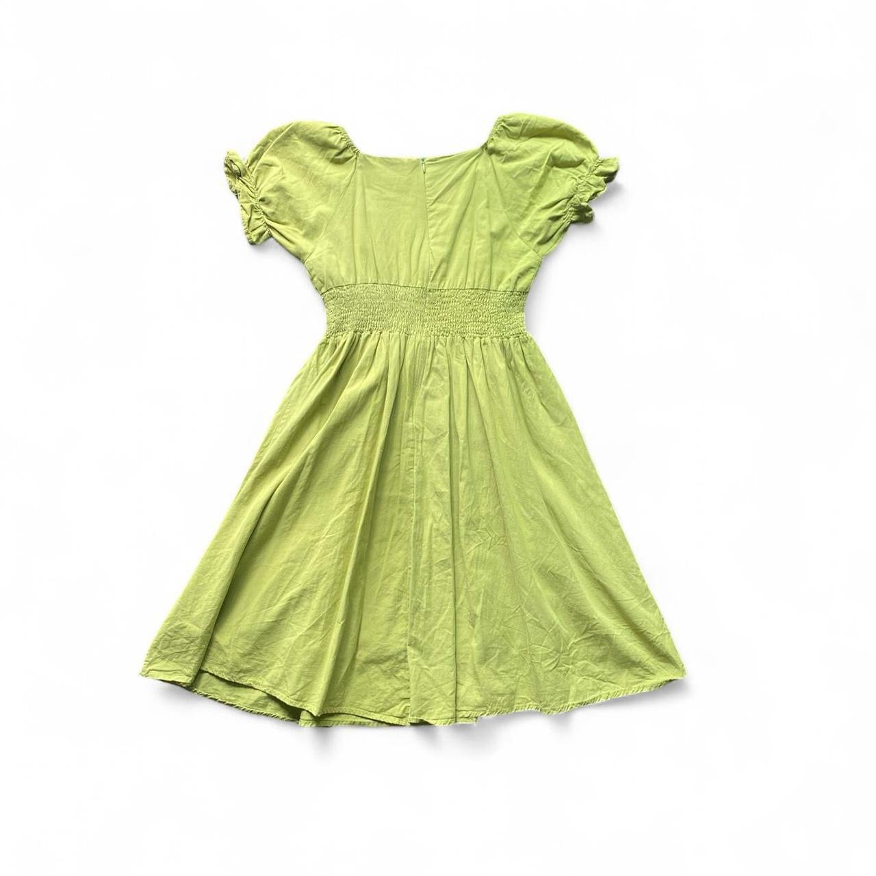 The cutest light green mini babydoll dress