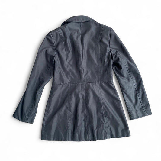 Vintage Black 90s long sleeve button up coat