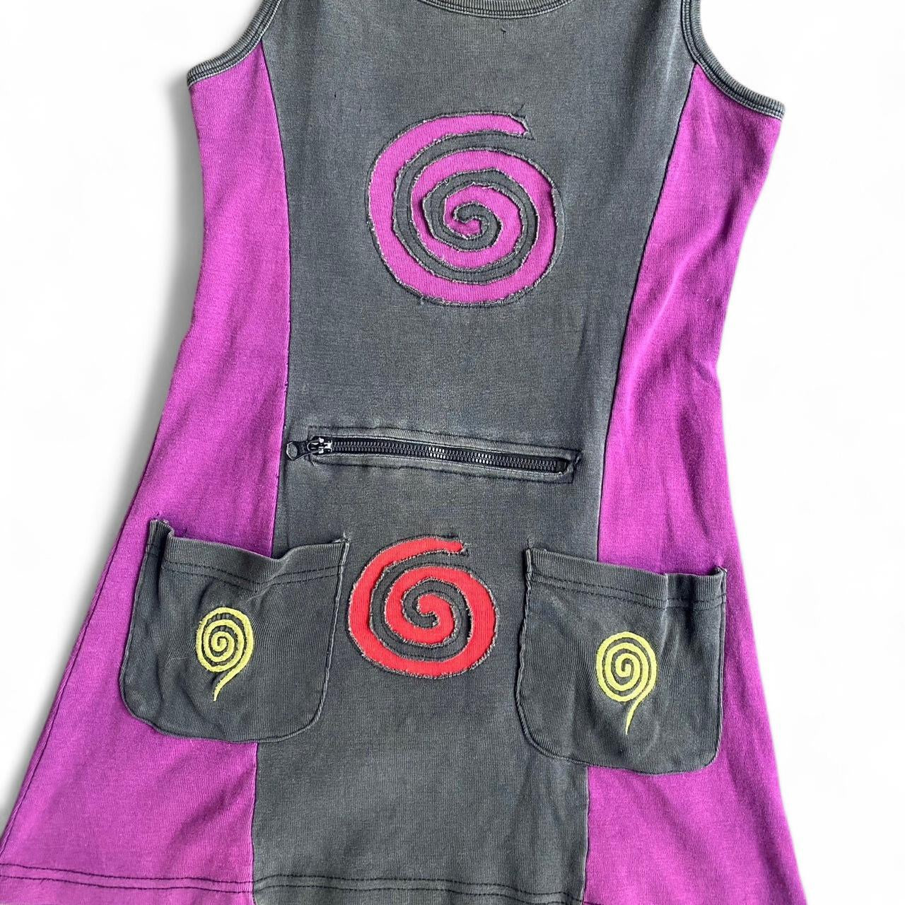 Funky Vintage Purple/black vest top