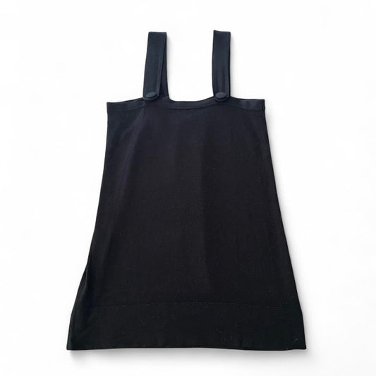Black Topshop button knit dress